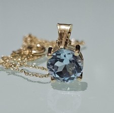 14K massiver Gold Aquamarin