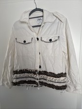 Zara Jacke Hippie Boho Creme