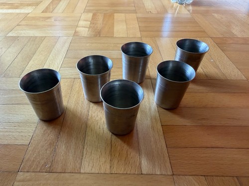 Vintage zinnbecher reinzinn - 6x,