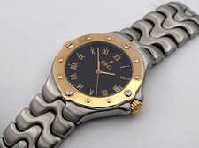 EBEL SPORT WAVE EDELSTAHL/18k GOLD HERRENARMBANDUHR REF.: E6187632 PAPIERE/BOX
