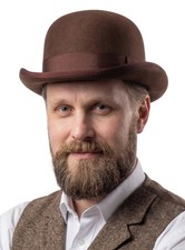 Melone aus echter Wolle braun