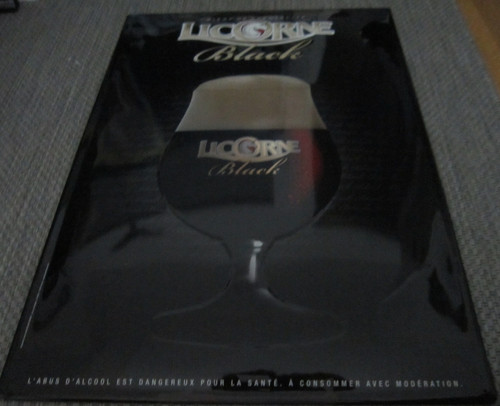 Blechschild liqorne black - blechschild, 49