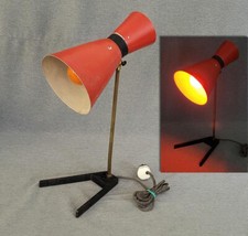Vintage DDR Diabolo Tischleuchte im Stilnovo Design der 50er Tischlampe rep.bed.