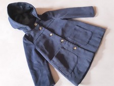 H&M Mädchen Dufflecoat 110 TOP Winterjacke Parka Mantel Knöpfe dunkel blau navy