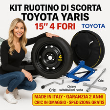 Schalträdchen Toyota Yaris 4 Löcher 15 " Ersatzrad Set Cric Schlüssel Tasche