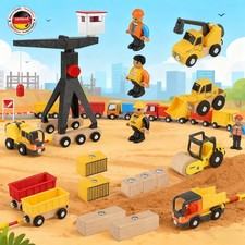 Kran Spielzeug Baustellenfahrzeuge Kinder Holz Baustelle Spielzeug Bagger Kipper
