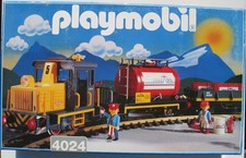 PLAYMOBIL 4024 Diesellok Tankwaggon Güterzug Set Unbespielt in OVP Eisenbahn Lok