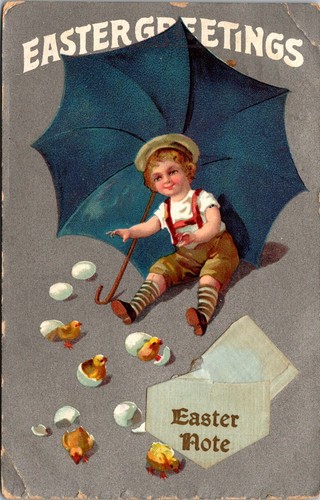 Easter greetings boy blue - easter,