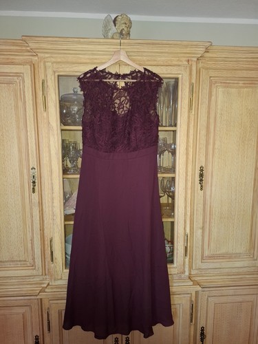 Abendkleid aubergine lang - abendkleid,,