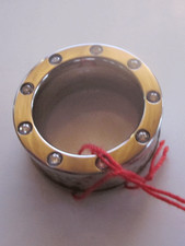 Stahlring Leder mit 9 Brill