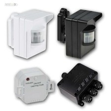 Außen-Funk-Bewegungsmelder & Empfänger 230V, kabellos Batteriebetrieb Schalter