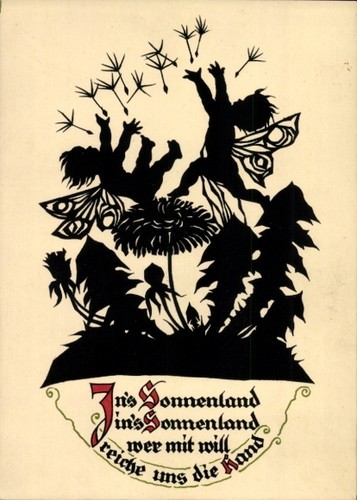 Scherenschnitt künstler - künstler, ak