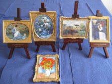 5x  Goebel Artis Orbis Porzellanbild miniatur mit 4x Staffeleien