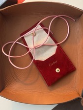 Authentic Cartier pink Silk Cord Rope Replacement Love Trinity Bracelet