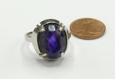 Weißgold Siegel Solitär Ring Amethyst 585 Gold