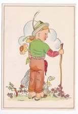 Kinder, Junge mit Wanderstab, C. Wagner, Saalfeld, Thüringen, nach 1945