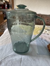 Saftkrug 1,5 Ltr. Groß aus Kunststoff mit Ausgießer grünlich transparent