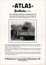 ATLAS Weyhausen Hecklader Anbaubagger Prospekt von ca 1949