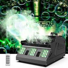 2000W 18LED RGB Seifenblasenmaschine Nebelmaschine Bubble Bühnenlicht