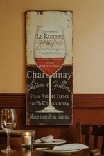 Blechschild Weinglas Wein