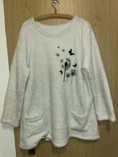 Weißer Kuschelpullover mit Kapuze GR. 2XL sehr flauschig & Überraschung