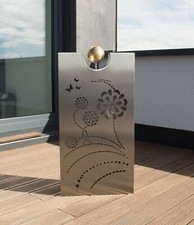 Gartensäule 81 cm Edelstahl Dekosäule Dekoration Gartendeko Frühling Pappilon