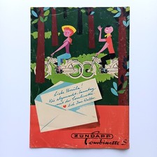 1957 Zündapp Combinette Moped Ursula Walter Werbeanzeige Reklame Print Ad