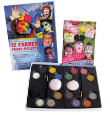 Eulenspiegel 12 Farben Profi Palette Schmink-Set Water Make up Kinderschminke