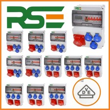 RSE BAUSTROMVERTEILER WANDVERTEILER KOMPLETT VERDRAHTET 32A 16A 230V MIT CEE ...