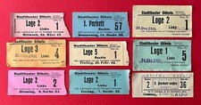 9 x alte Eintrittskarten 1931 - 43 Stadttheater Döbeln  ( 143797
