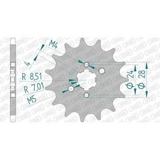 Stahl Ritzel für Gilera GSM 50 2002 VTBC33200 420er 13 Zähne