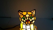 Stilarts Tiffany Stand Tisch Lampe Tischlampe Tischleuchte Tiffanylampe Katze