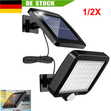 56 LED Solarleuchte Solarlampe mit Bewegungsmelder Außen Fluter Sensor Strahler