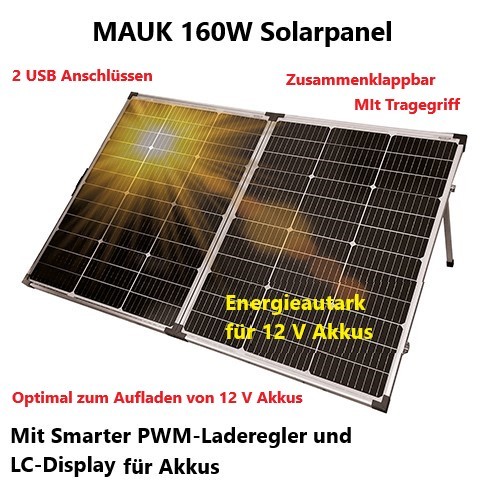 Mauk 160w solarpanel - 160w,