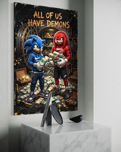 Sonic the hedgehog - sonic, leinwand