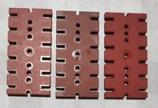 3 x Fischertechnik Bau Grundplatte 90 x 45 mm - Ersatzteil Dunkelrot (41)