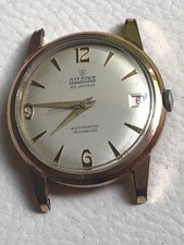 ALLAINE 25 Jewels Incabloc Allaine vergoldet Automatik Automatikuhr Uhr Datum