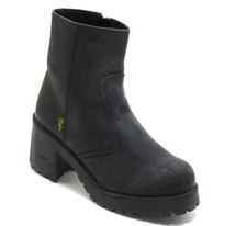 169 Stiefelette Plateau Tower Gothic London Leder Rockabilly Heels Buffalo 37