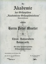 Diplom Urkunde Ehren Doktor