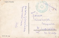 139273) Schweiz Feldpost blauer K2 Geb. Inf. Komp. Inf. 86 auf AK Lugano