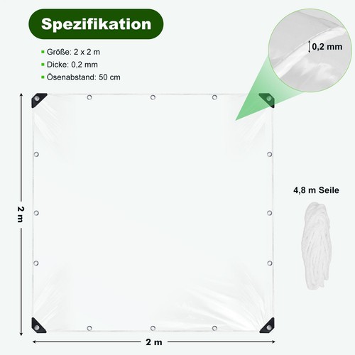 Abdeckplane transparente mit - abdeckplane,