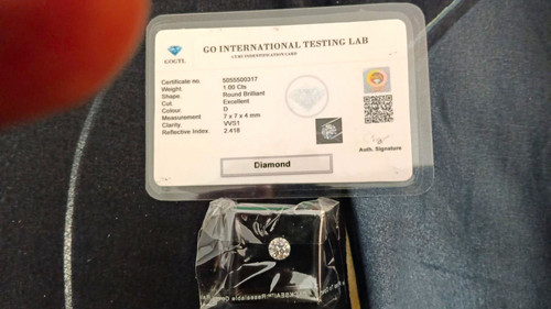 Natürlicher diamant ct - diamant, 1,00