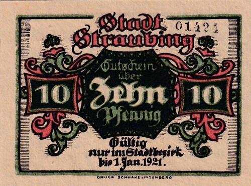 Straubing stadt 10 pfennig - straubing,