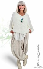 LAGENLOOK Ballon-Hose Winter Cord natur sand XL-XXL-XXXL 46 48 50 52 54 56