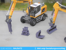 1:87 EM610 Bausatz 4x Anbaugeräte für Herpa Liebherr A920 Mobilbagger - Set I