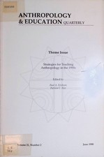 Strategies for Teaching Anthropology in the 1990s Anthropology & Education Quart