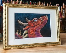 Original Pastellgemälde
