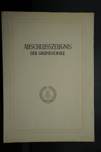 Ddr abschlusszeugnis kalbe - ddr,