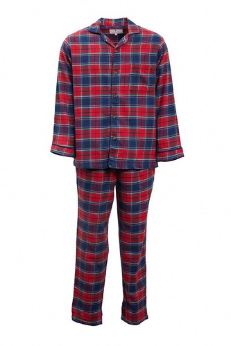 Herren flanell pyjama rot - pyjama,