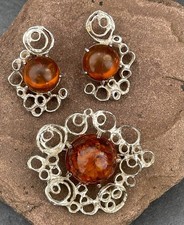 925 Silber Bernstein